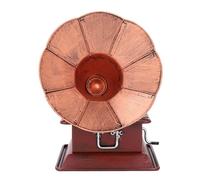 Xiuganpo Décor de Phonographe Vintage pour la Maison, la Table et Le Bureau, Modèle de Gramophone Antique en Fer Exquis, œuvre d'art de Collection, Taille 16x17x21cm