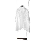 Xiuganpo Décoration Fantôme Effrayante Effrayante, Décoration Swing Fantôme Suspendu Réglable avec Une Corde à Distance Légère, Décorations d'halloween pour la Pelouse de Jardin de