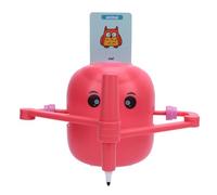 Xiuganpo Dessinez des Robots, ABS Interactif éducatif Automatique Dessin Robot 2400mAh pour la Peinture d'apprentissage des Jouets (Pink)