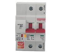 Xiuganpo Disjoncteur Intelligent, Coque Ignifuge 100A AC220V PA66 DSM, Commutateur à Distance APP WiFi Moniteur D'énergie Intelligent Commutateur Compteur pour Appartements et (2P 100A)