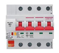 Xiuganpo Disjoncteur Intelligent, Coque Ignifuge 100A AC220V PA66 DSM, Commutateur à Distance APP WiFi Moniteur D'énergie Intelligent Commutateur Compteur pour Appartements et (4P 20A)