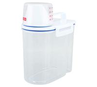 Xiuganpo Distributeur de Récipients à Céréales, Bec Hermétique, Récipient de Stockage des Aliments avec Tasse à Mesurer, de Stockage de Riz pour L'organisation du Garde-manger (1.5kg Blanc)