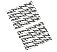 Xiuganpo Dos de Reliure en Bande Plastique avec une Bonne Brillance de 1/2 Po de Diamètre, 10 Pièces au Total pour une Compilation Facile du Papier (BLACK)