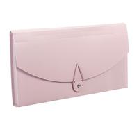Xiuganpo Dossier Accordéon 13 Poches, Dossier Extensible étanche pour Organiser les Factures et Reçus de TVA 10,4 X 5,5 Pouces (PINK)