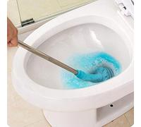 Xiuganpo Dragueur et Nettoyant Compact pour Toilettes à Siphon, Matériau TPR Hautement élastique pour un Retrait Efficace des Bouchons, Bleu Clair, 1 Pièce