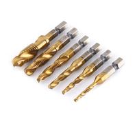 Xiuganpo Drillage en Titane M3-M10, Pass à un Seul Pass 1/4 "Hex-Shank-Drills, 6pcs Thread Drill, Lathe for the Drilling Taping