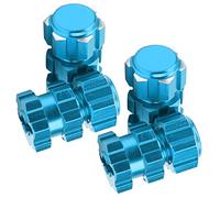 Xiuganpo Écrous D'adaptateur Hexagonaux de 17 Mm, Combinateur D'extension de Moyeu de Roue à Fente pour Voiture MAXX 1/10 RC, Robuste et Durable, 4 Jeux avec clé Hexagonale, Amateurs de RC (Blue)