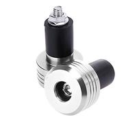 Xiuganpo Embout de Poignée de Guidon de Moto, Bouchons en Aluminium, Pièces de Rechange Durables pour Poignées pour Motocyclistes, Argent, 2 Pièces pour une Prise Confortable, Guidon de 22 Mm (SILVER)
