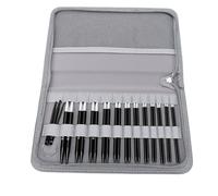 Xiuganpo Ensemble d'Aiguilles à Tricoter, 12 Paires d'Aiguilles Interchangeables de Tailles 3,0 à 8,0 Mm, Aiguilles Circulaires avec Surface Polie en Aluminium Léger et étui à 4 Câbles pour