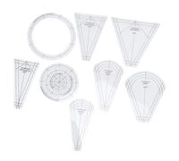 Xiuganpo Ensemble de 10 Règles de Quilting Multifonctionnelles en Acrylique, Modèles de Couture Transparents avec Processus Photochimique pour le Quilting, la Couture, l'artisanat, les Modèles de,