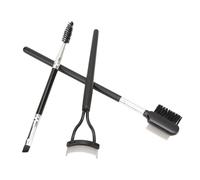 Xiuganpo Ensemble de 3 Brosses à Cils pour Femmes, Outils Légers de Séparation de Cils à Double extrémité en Acier Inoxydable et ABS