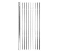 Xiuganpo Ensemble de Brochettes Rondes Portables, Brochettes de Camping Réutilisables avec Tube de Rangement Portable Hermétiquement scellé, Tiges de Grillage pour Barbecue (400mm)