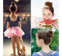 Xiuganpo Ensemble de Chignons à Cheveux Ultra Doux et Lavables avec 7 Pièces, 10 épingles à Cheveux, 5 Bandes élastiques pour Fête, Mariage, Yoga, Course à Pied, Danse