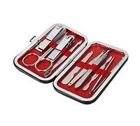Xiuganpo Ensemble de Coupe-ongles en Acier Inoxydable, 10 Pièces, pour Manucure et Pédicure Professionnelles à la Maison ou en Voyage, avec un Design Antidérapant Durable