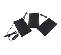 Xiuganpo Ensemble de Coussins Chauffants électriques USB, Coussins Chauffants Noirs Légers 5V 2A, équipement de Camping D'hiver en Plein Air, Portable en Polyester