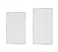 Xiuganpo Ensemble de Mailles de Barbecue Galvanisées, Paquet de 2 Grilles | Fer galvanisé Résistant à la Rouille, 2 Tailles (30x25 Cm et 39x25 Cm), pour les Grillades au Charbon de Bois, la