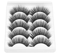Xiuganpo Ensemble de Maquillage de Faux Cils Denses et Bouclés pour un Look Charmant, étape Quotidienne, 5 Paires (008)