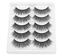 Xiuganpo Ensemble de Maquillage de Faux Cils Denses et Bouclés pour un Look Charmant, étape Quotidienne, 5 Paires (005)