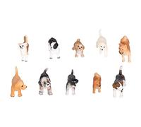 Xiuganpo Ensemble de Mini Figurines de Chien Peintes à la Main, Figurines de Chiot Mignonnes pour Décoration de Chambre d'enfant et Jeu Imaginatif, Collection en Plastique PVC 10 Pièces (Ensemble de