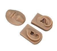 Xiuganpo Ensemble de Modèles de Perçage du Nez et des Oreilles en Silicone, Accessoires D'affichage de Simulation pour les Exercices de Perçage des Oreilles et du Nez, Conception Portable pour une