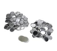 Xiuganpo Ensemble de Pièces de Boutons de Badges Ronds avec Surfaces Brillantes pour Machine à Fabriquer des Boutons, 100 Jeux D'épingles à Vierges en Fer, Matériel de Bricolage Idéal pour (58MM)