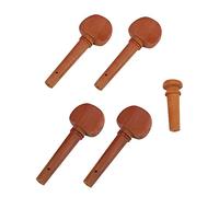 Xiuganpo Ensemble de Pièces de Violon en Bois de Jujube à Texture Naturelle, Raccords 4/4, Chevilles de Mentonnière, Cordier, Accordeurs, Ficelle d'extrémité pour les Amateurs de Violon (Chaîne A+)
