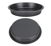 Xiuganpo Ensemble de Poêles à Pizza en Acier au Carbone épaissi Antiadhésif pour les Célébrations ou les Dîners de Famille, Plaque de Cuisson Professionnelle 2 Pièces pour la Boulangerie de Cuisine