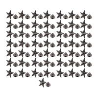 Xiuganpo Ensemble de Rivets en Forme D'étoile, Artisanat Exquis, 50 Pièces, Couleur Pistolet, Rivets à Boutons en Alliage de Zinc pour Chaussures, Sacs, Vêtements, Accessoires de Base, Taille 1,5 Cm