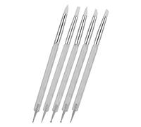 Xiuganpo Ensemble de Stylos à Points pour Nail Art, Stylo de Peinture à Ongles Double extrémité Exquis pour Bricolage Nail Art Usage Professionnel et Familial 5 Pièces (WHITE)