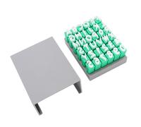 Xiuganpo Ensemble de Tampons en Argile Majuscules de 1/2 Pouces, Faciles à Utiliser, Tampons à Lettres et Chiffres Durables pour Personnaliser les Projets en Argile pour les Amateurs