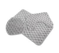 Xiuganpo Ensemble de Tapis de Salle de Bain, Tapis d'entraînement de Toilette Antidérapant en Forme de U, de Bain en Chenille avec Coussin Absorbant Doux 3 Pièces pour Sol de Salle de (Grey)