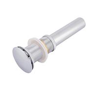 Xiuganpo Ensemble de Vidange Pop-Up pour évier de Salle de Bain en Laiton, Fonctionnement Fluide avec Bouton Poussoir pour Cuisine, 1 Paquet (Argent Chromé)