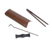 Xiuganpo Ensemble d'outils à thé Chinois 4 en 1, Support à Pinces pour Cuillère à thé fabriqué à la Main, Ensemble d'outils Traditionnels Minimalistes avec Design Kungfu, Idéal pour la Cérémonie