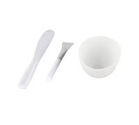 Xiuganpo Ensemble d'outils de Bricolage, Ensemble de 3 Bols à Mélanger en Silicone, sans Danger pour la Peau, Kit de Spatule pour Brosse Faciale avec Bol en Silicone, Spatule pour Masques Faciaux,