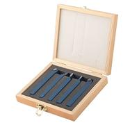 Xiuganpo Ensemble D'Outils de Tournage de Tour à Pointe en Carbure 5 Pièces Composants de Machines-Outils Outils de Tour de Travail des Métaux avec 45 Têtes en Carbure de Corps en Acier (10 * 10mm)