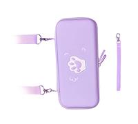 Xiuganpo Étui de Transport Mignon en Forme de Patte de Chat, étui Rigide en Cuir PU Anti-poussière, Doublure Douce, Grande capacité pour Accessoires de Console de Jeu (Violet Lavande)