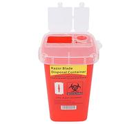 Xiuganpo Étui D'élimination des Lames de Rasoir, Boîte de Rangement D'aiguilles en Plastique de Haute qualité pour Salons de beauté et de Tatouage, 1 X étui D'élimination des Lames (rouge)