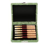 Xiuganpo Étui en Tissu de Soie en Bois pour Anches de Hautbois : Haute qualité, Durable et Résistant à l'humidité (GREEN)