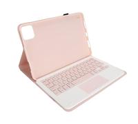 Xiuganpo Étui pour Clavier Détachable pour Pad 6 Pro, élégant Support en PU avec pavé Tactile Multi-Touch pour Une Utilisation Polyvalente 11 Pouces 2023 (Pink)