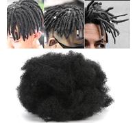 Xiuganpo Extensions de Cheveux Afro Doux Bouffants pour un Look élégant, Cheveux Courts, Noir, 1 unité