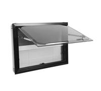 Xiuganpo Fenêtre d'ouverture en VR, Verre à Double Couche RV Push Out Over Window Proof 28 X 16 Pouces Facile à Utiliser Durable avec Screen Sunshade pour