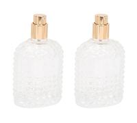 Xiuganpo Flacons Pulvérisateurs en Verre de Conception Spéciale, Faciles à Utiliser, Flacon Pulvérisateur Vide à Brume Transparente, doré de 50 Ml, pour Divers Parfums