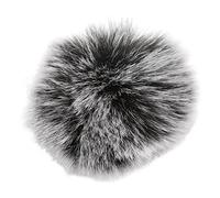 Xiuganpo Fourrure Mic Muff Clip sur Fourrure Artificielle Coupe-Vent pour Microphones Lavalier Parfait pour la Réduction du Vent Utilisation Intérieure et Extérieure Taille 0,4 Pouces (noir blanc)
