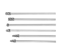 Xiuganpo Fraise en Aluminium à Tige 1/4 pour un Traitement de Finition élevé, 6 Fraises Solides et Durables pour Divers Métaux et Matériaux Non Métalliques