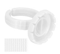 Xiuganpo Gobelet à Colle pour Cils, Matériau PP pour une Greffe Propre et Hygiénique, 100 Pièces, adapté à un Usage Domestique (Blanc 100 pièces par paquet)