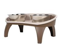 Xiuganpo Grande Table à Manger Surélevée pour Animaux de Compagnie avec Coussinets Antidérapants pour Une Digestion Saine - Station d'alimentation en Plastique et en Acier Inoxydable pour Chiens, 2