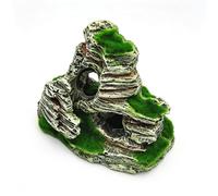 Xiuganpo Grotte Rocheuse d'aquarium, 4,33 X 2,17 X 3,74 Pouces, Cachette en Résine Non Toxique pour la Réduction du Stress des Poissons, Décoration d'aquarium, Vue Artificielle sur la Montagne