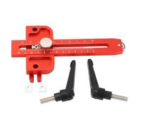 Xiuganpo Guide de Clôture de Fissure Mince, Alliage d'aluminium avec une Grande Précision à l'échelle Impériale Saw Jig-Guide 0-120mm 0-4 1/2 Pouce Rouleau pour 3/4x3 / 8 3/8x1/4 (rouge)