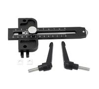 Xiuganpo Guide de Clôture de Fissure Mince, Alliage d'aluminium avec une Grande Précision à l'échelle Impériale Saw Jig-Guide 0-120mm 0-4 1/2 Pouce Rouleau pour 3/4x3 / 8 3/8x1/4 (BLACK)