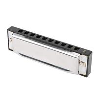 Xiuganpo Harmonica 10-Hole 20-Note in C Key, Brass Plate Chromed, for | Orgue à bouche instrument à vent, harmonica pour débutant avec étui, cadeau pour enfants et adultes